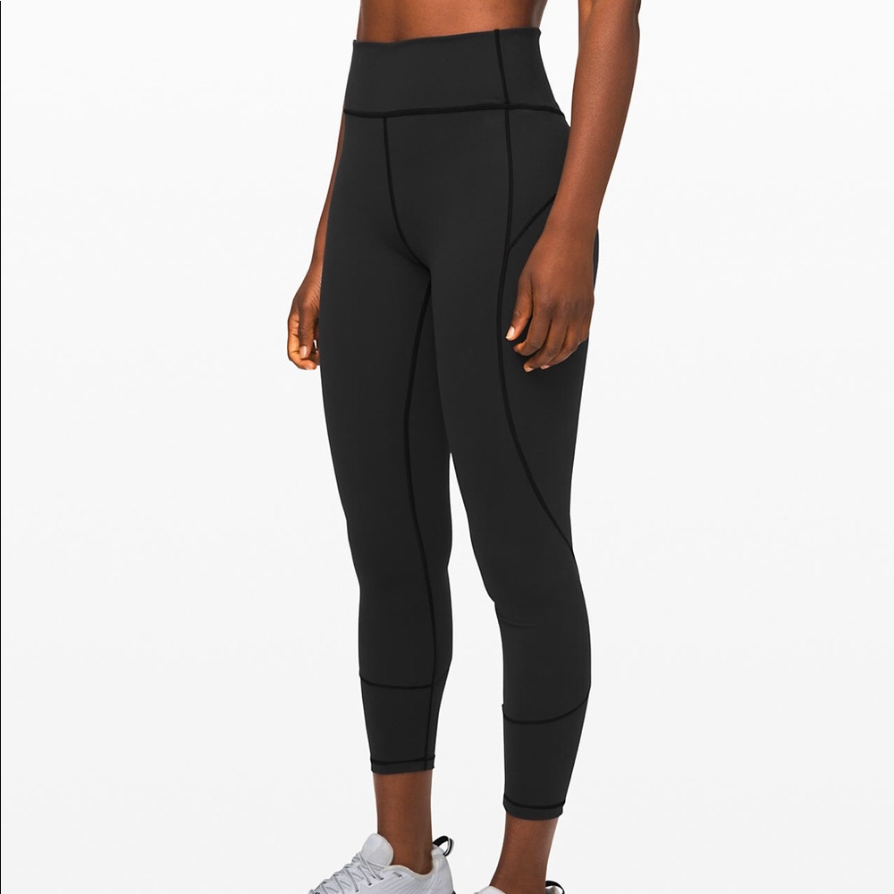 Lululemon In Movement Tight 25" Everlux Black Sz 6
